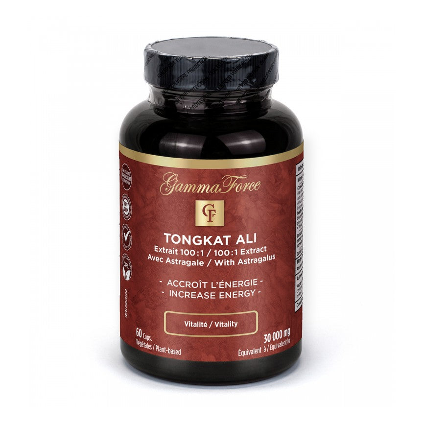 Tongkat Ali (extrait 100:1) 300 mg avec astragale (extrait 20:1) 100 MG - Gamma Force - 60 capsules